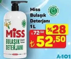 MİSS BULAŞIK DETERJANI 1 L fiyat ve kampanya bilgisi